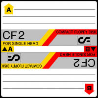 Without mark 3 inch disk label