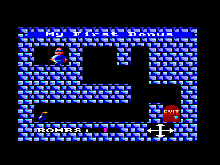 screenshot of the Amstrad CPC game Blowaway bob