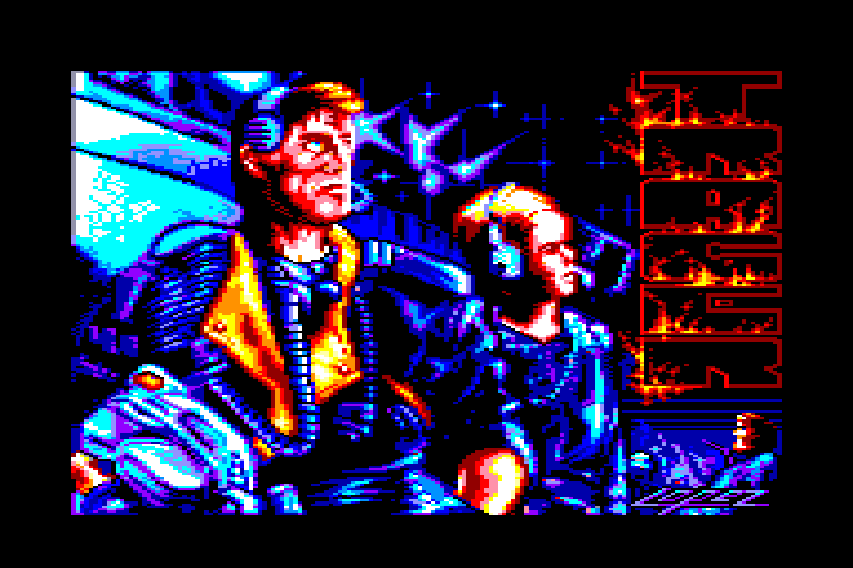 screenshot of the Amstrad CPC game Comando Tracer