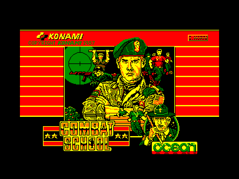 screenshot of the Amstrad CPC game Combat school