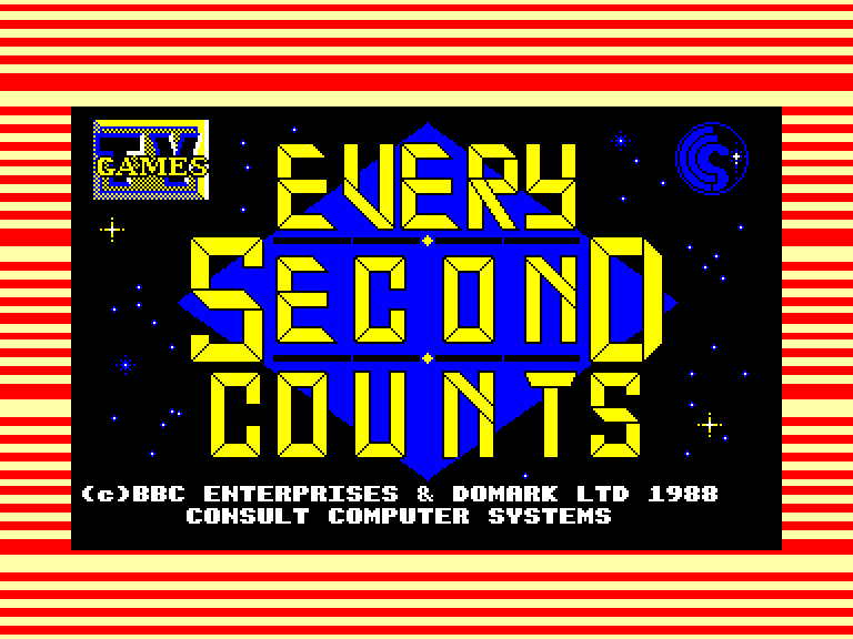 screenshot of the Amstrad CPC game Every second counts