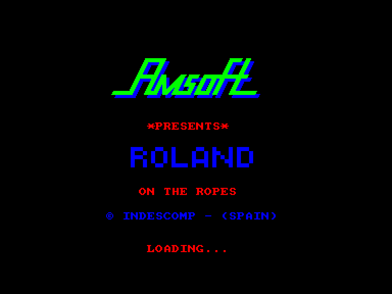 screenshot of the Amstrad CPC game Roland on the Ropes