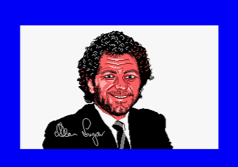 Alan Michael Sugar par Jill Lawson, image en mode 1 picture sur Amstrad CPC