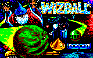 nouvel écran de chargement du jeu Amstrad CPC Wizball par ste86